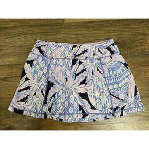 Women’s Lilly Pulitzer Luxletic Active Skort Skirt Floral Pineapple Sz M Purple